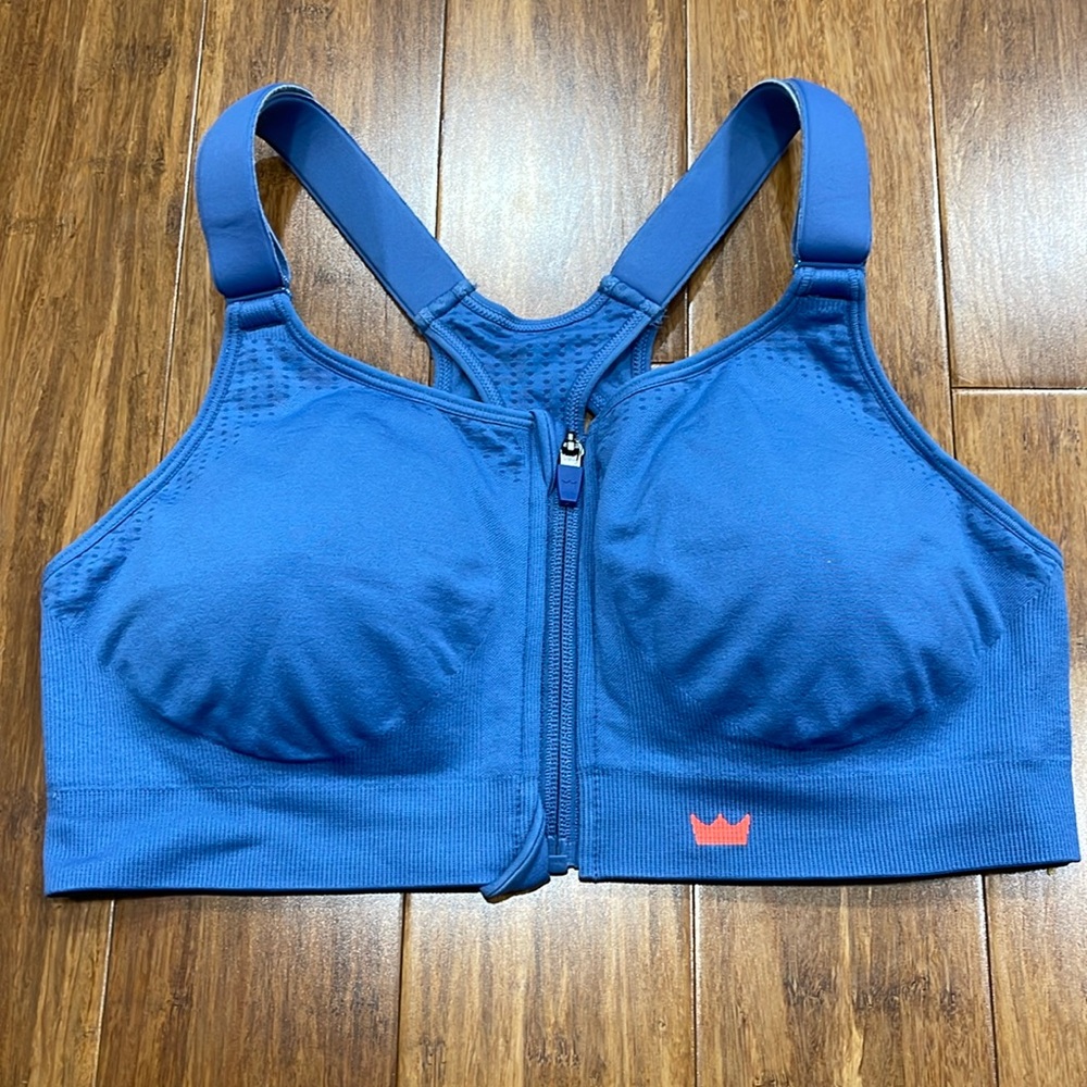 SHEFIT Low Impact Sports Bra Washed Denim Color - Size Luxe